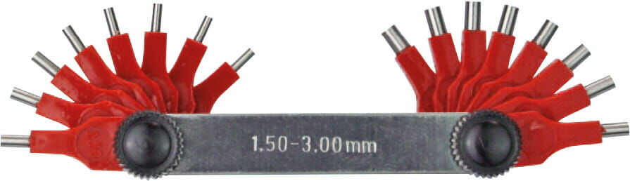 1,5–3,0mm Düsenlehren‑Satz, 16 Teile, 0,005mm Genauigkeit - Metav IndustryLine