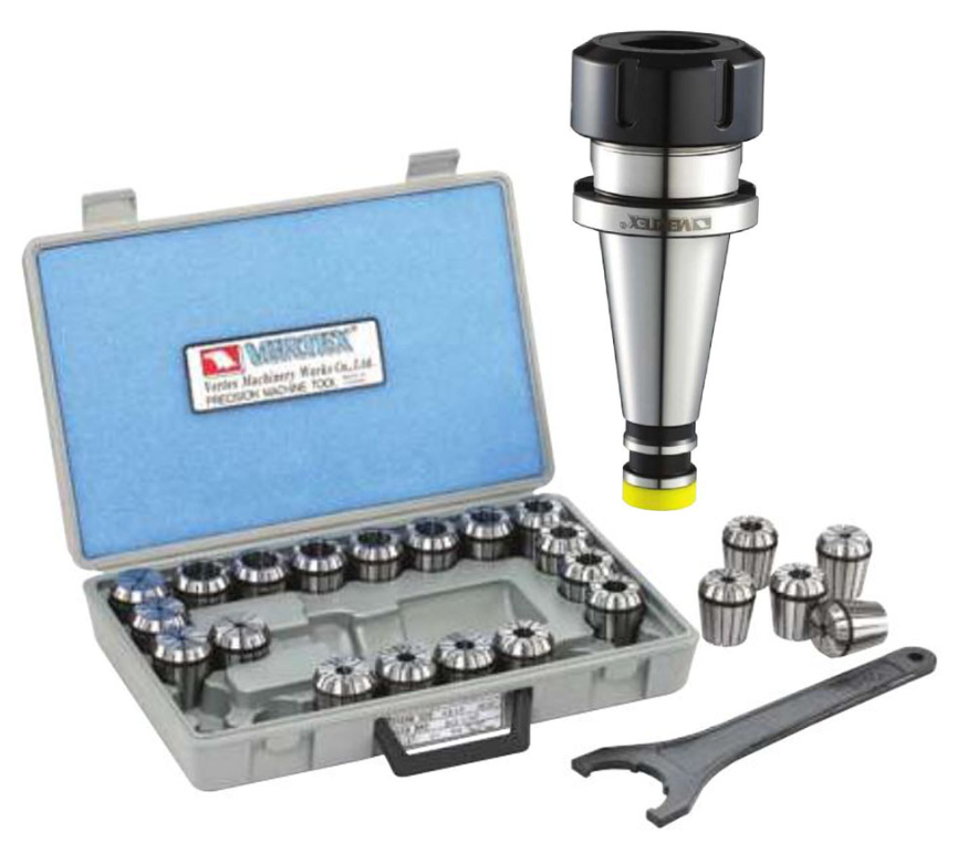 Spannzange mit Spannzangenfutter mit SK-Aufnahme im Set