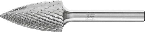 Pferd 16mm Hartmetall Frässtift Form SPG - Seitenansicht mit Zahnung 3 PLUS und Schaft