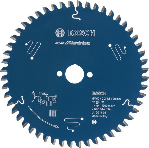 circularer Sägeblatt, Sägeblatt, Aluminiumblatt, blaues Blatt, Bosch Blatt