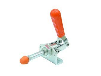 Kukamet M10x70 Schubstangenspanner 511: Silber, orangefarbener Griff und Fuß von vorne