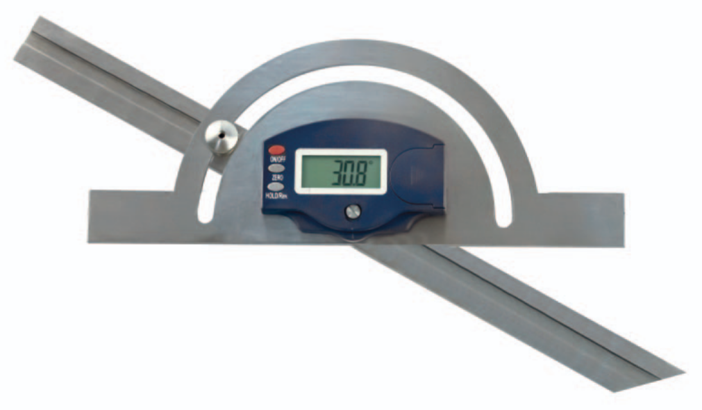10-170° Digital-Gradmesser, Ablesung 0,05°, 150 x 300 mm, verschiebbare Schiene - Metav IndustryLine