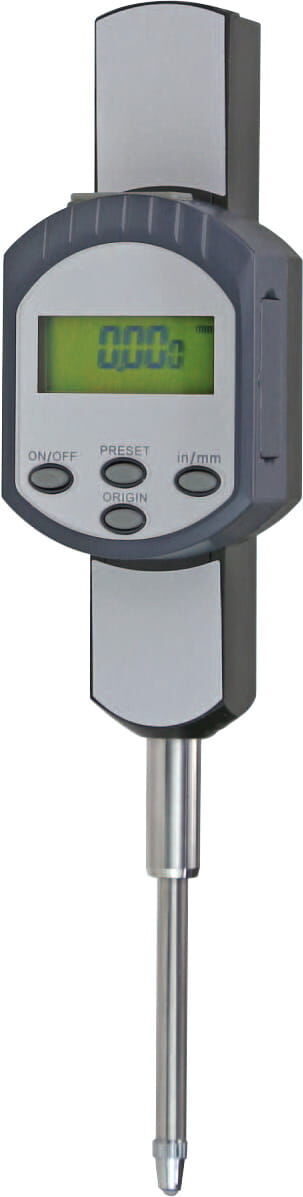 50 x 0,01 mm Digital-Messuhr, Absolutsystem, RB‑6 Datenausgang, Glasschiene, Kasten, >1,2N Messkraft - Metav IndustryLine
