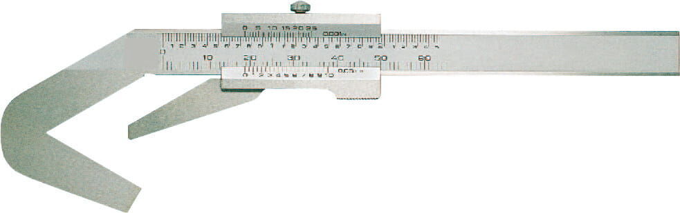 Metav IndustryLine 3-Punkt Messschieber: Mattverchromter INOX-Stahl, 0,05mm Ablesung, Frontalansicht