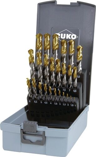 Bohrer-Set, Bohrerset, Vielzahnbohrer, Metall, Koffer