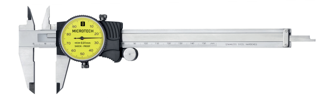 200mm Digitaler Messschieber, 0,01mm Ablesung, ISO 17025 kalibriert, Shock proof, Tiefenmaß - Microtech Metrology