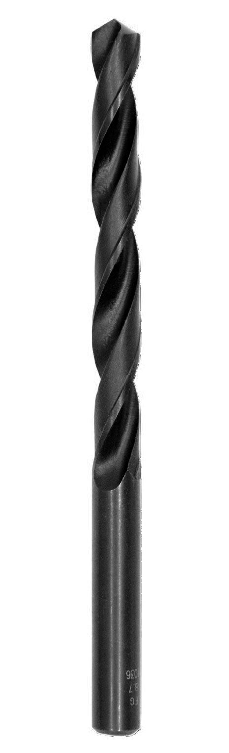 18,5mm HSS Kurzer Spiralbohrer, 118° Spitzenwinkel, Typ N, schwarz, 135mm Spirallänge, 5er Pack - MetavCUT