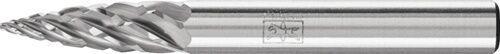 PFERD Frässtift Hartmetall SPG D6mm, silbern, zylindrischer Schaft mit spitzbogenförmigem Kopf, Seitenansicht