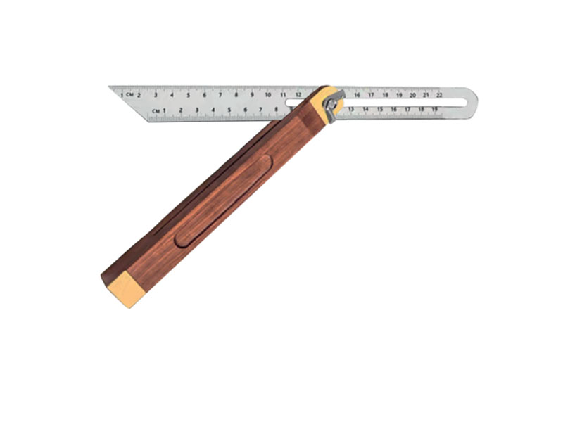 250 mm Klinge, geschlitzte Klinge, doppelseitige mm-Skalierung, Holzgriff 180x25x19 mm - Metav IndustryLine