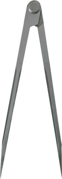 150mm Spitzzirkel mit Nietscharnier, gehärteter Stahl, 0,16kg - Metav IndustryLine