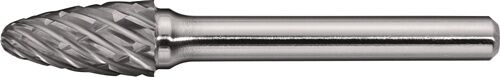 63mm Frässtift Hartmetall D.8mm Kopf-L.18mm Schaft-Ø6mm Kreuzverzahnung Seitenansicht