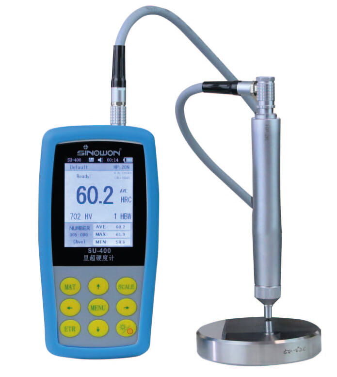 20–150 HRC Ultraschall-Härteprüfgerät, motorisiert, LCD, Akku, Koffer - Metav IndustryLine