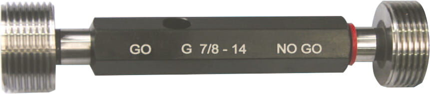 G 1 1/4″ Pipe Thread Gauge, Whitworth Right-Hand, Hardened Gauge Steel, DIN ISO 228 - Metav IndustryLine