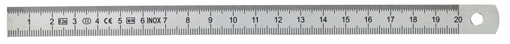 2000mm Biegsamer Maßstab, 24×0,5mm, oben 1/2mm unten 1mm, flexible Ausführung, rostfreier Stahl - Metav IndustryLine