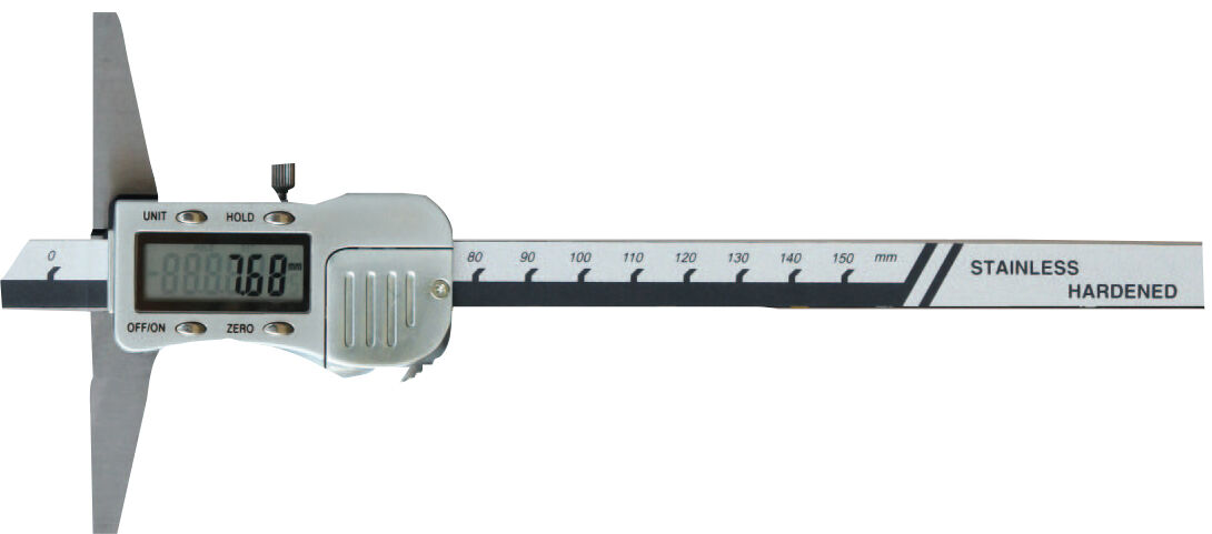 200mm Digitales Tiefenmaß, 0,01mm Ablesung, Metallgehäuse, RB‑5 Datenausgang, Lieferung in Kasten - Metav IndustryLine