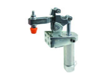 Kukamet Pneumatikspanner auf weißem Hintergrund. Der Arm endet in einem rotem Kunststoffkopf.