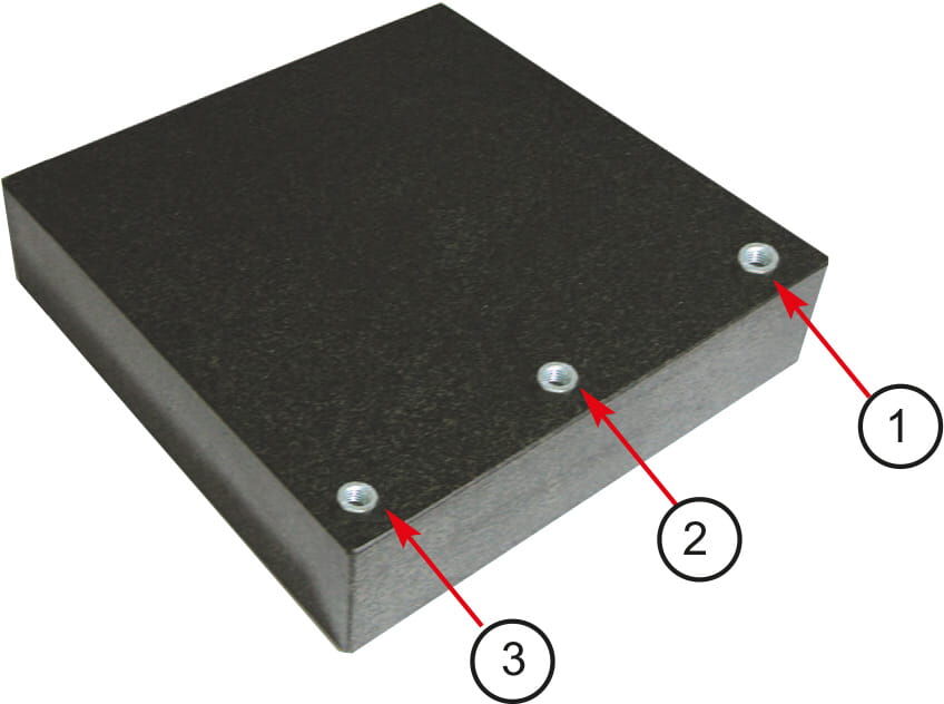 200x150x50mm Granitplatte mit 1xM8 Aufnahme, DIN 876/0, dunkler Granit - Metav IndustryLine
