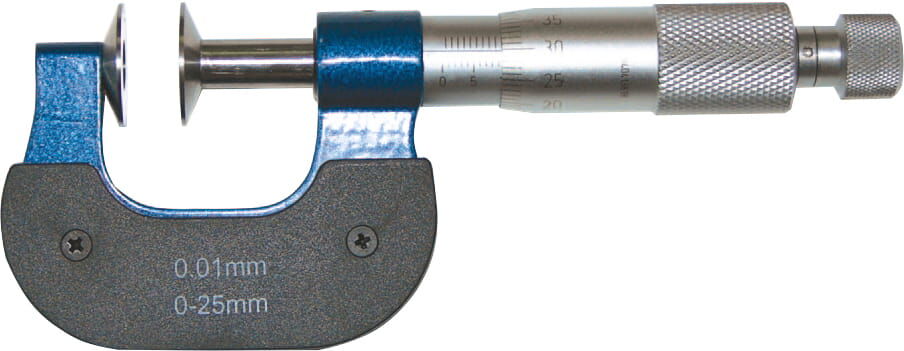 25-50 mm Digital-Teller-Mikrometer, 0,001 mm Ablesung, Ratsche, mit Kiste, Messtrommel mattverchromt - Metav IndustryLine
