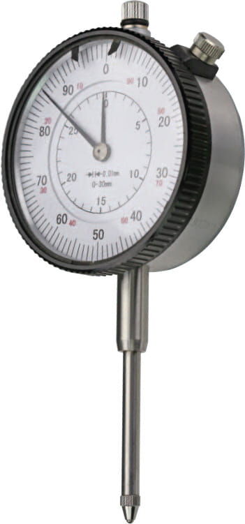 30mm x 0,01mm Messuhr Ø58mm mit drehbarem Ziffernblatt, Kunststoffgehäuse - Metav IndustryLine