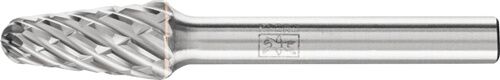 PFERD Frässtift Rundkegelform KEL, 10mm Kopf, 20mm Länge, Hartmetall STEEL in Seitenansicht