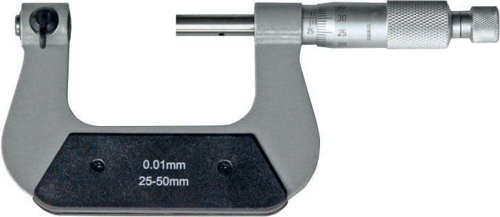 50-75mm Digitales Gewinde-Mikrometer, 0,01mm, Ratsche, mit Einstellmaß 60° - Metav IndustryLine