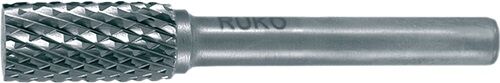 Ruko Frässtift Zylinderform KVZ4 Hartmetall D.16x25mm Schaft-Ø6mm, DIN 8033, grau, Seitenansicht