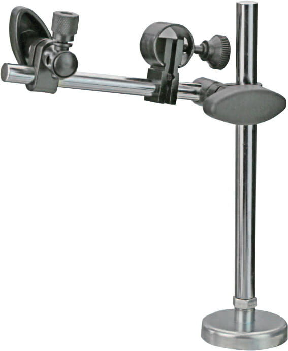 24 kg Dauermagnet‑Messstativ, Höhe 180 mm, Säule Ø12x173 mm, Querarm Ø10x153 mm - Metav IndustryLine