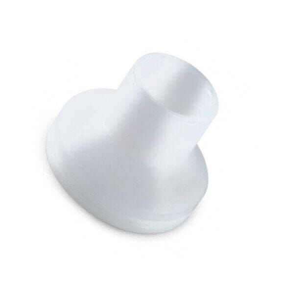 Weißer Diffuser auf weißem Hintergrund. Das Teil hilft das licht von Dino-Lite Mikroskopen besser zu steuern.