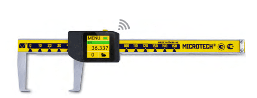 170mm Digitaler Außenmessschieber, 0,005mm, Color Touchscreen, Wireless+USB - Microtech Metrology