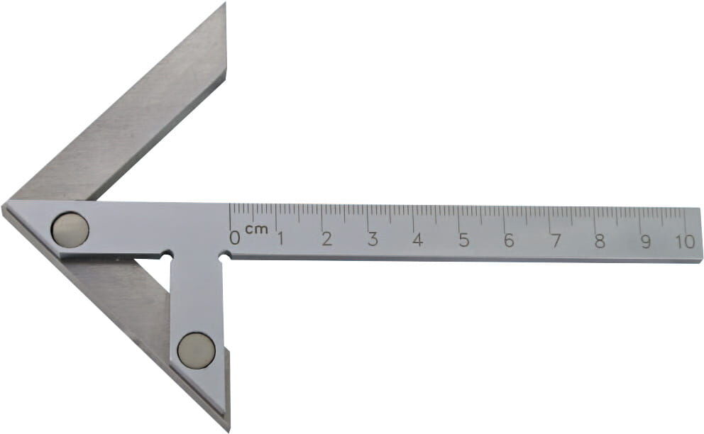 200×150 mm Zentrierwinkel, mattverchromte Ablesung, rostgeschützter Werkzeugstahl, 0,6 kg – Metav IndustryLine