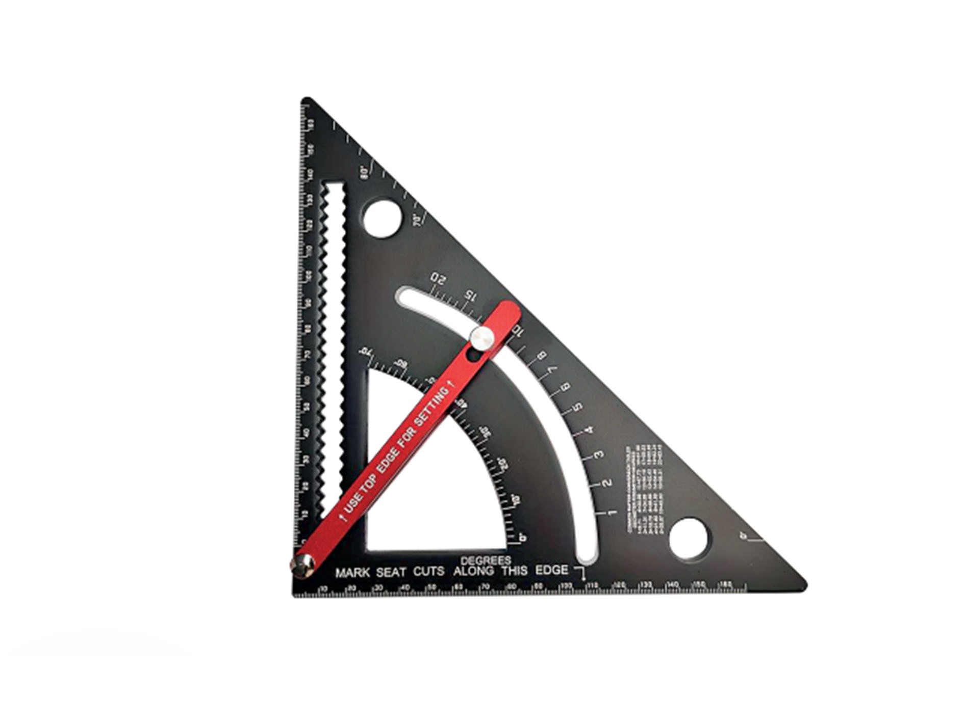 185mm Verstellbarer Sparrenwinkel, Anschlag 22x4,7, Aluminium schwarz eloxiert - Metav IndustryLine