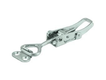 Kukamet Verschlussspanner 361-2: Verzinkter Metallhebelspanner, waagerechter Fuß, Frontalansicht