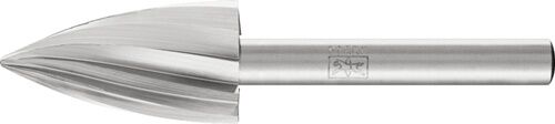Pferd 16mm Frässtift HSS: Kugelformkopf mit Spezialverzahnung für Leichtmetall, silberner Schaft, Detailansicht
