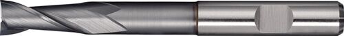 6mm Bohrnutenfräser Vollhartmetall HSS-Cobalt TiCN beschichtet Zweischneider Zentrumschnitt lang Zylinderschaft rechtsschneidend - TECWERK