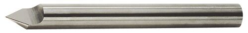 12mm Gravierstichel Profil D, Vollhartmetall Feinkorn K10/K20 präzisionsgeschliffen 60° Spitze, h6 +/-2mm - Werner Wilke Zerspanungstechnik GmbH