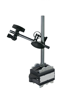 128 mm Magnetstativ mit Zentralklemmung, maximale Höhe 15mm, Lamellen-Magnetfuß, 60 N Haftkraft - Metav IndustryLine