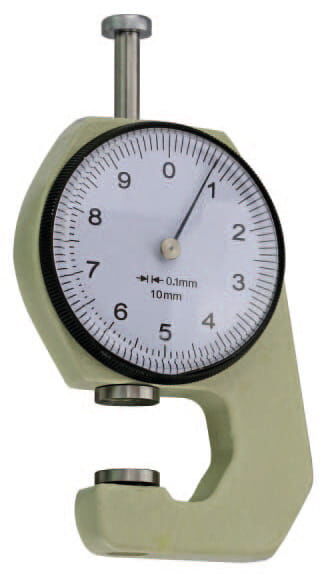 20mm Dickenmessgerät, 0,1mm Auflösung, Messteller Ø10mm, federöffnend, Kasten, Gusseisen/Stahl - Metav IndustryLine
