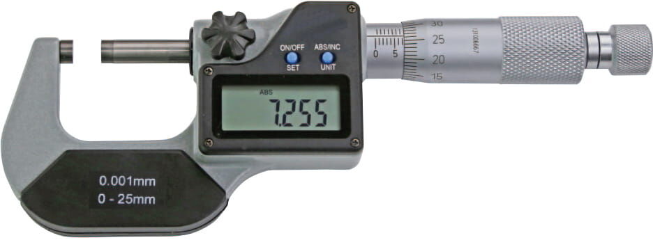 50-75mm Digitales Mikrometer, 0,001mm Ablesung, Ratsche, Kasten, Messflächen 6,5mm - Metav IndustryLine