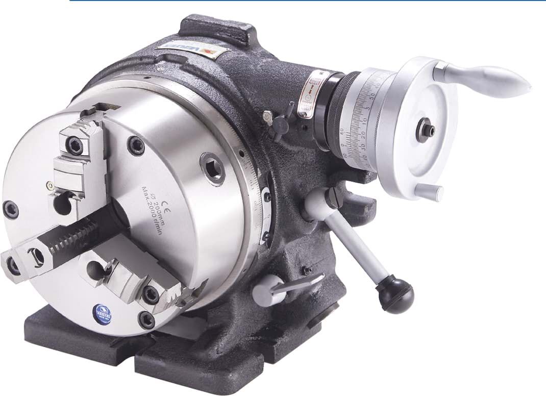 203mm Rundteiltisch Super, 20" Ablesung, 44mm Aufnahme, Satz inkl. Planscheibe und Abdeckplatten - Vertex