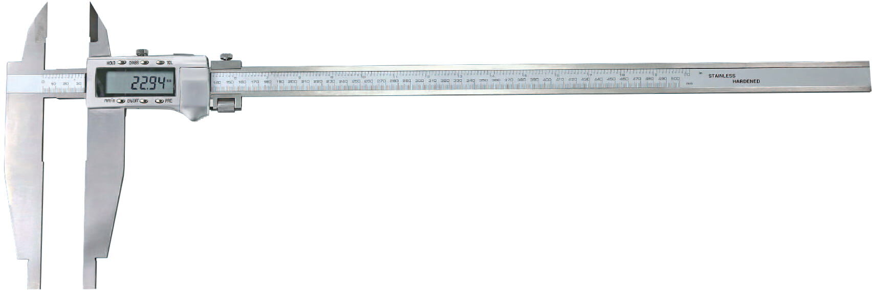 2000mm Digitaler Messschieber, 0,01mm Auflösung, Feineinstellung, rostfreier Stahl, Lieferung in Kiste, mit Spitzen, RB 5 Ausgang - Metav IndustryLine