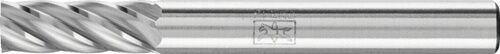Pferd 6mm Frässtift Hartmetall Zylinderform ohne Stirnverzahnung INOX – Silberfarbener Metallstift Nahaufnahme