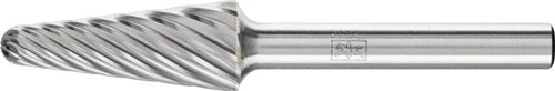Rüggeberg Pferd Frässtift KEL: 12mm Rundkegel Hartmetallfräser, INOX Zahnung, Schaft Ø 6mm, Kopflänge 30mm