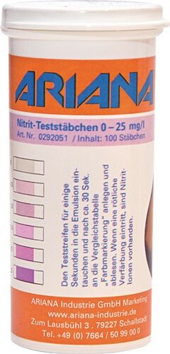 Nitrit-Teststäbchen, Teststäbchen, Chemie-Tests, Nitritionstest, 100 Stäbchen