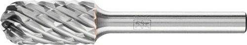 Pferd Frässtift Walzenrundform WRC DIN 8033: Silberner Hartmetall-Fräskopf, Schaft-Ø 6mm