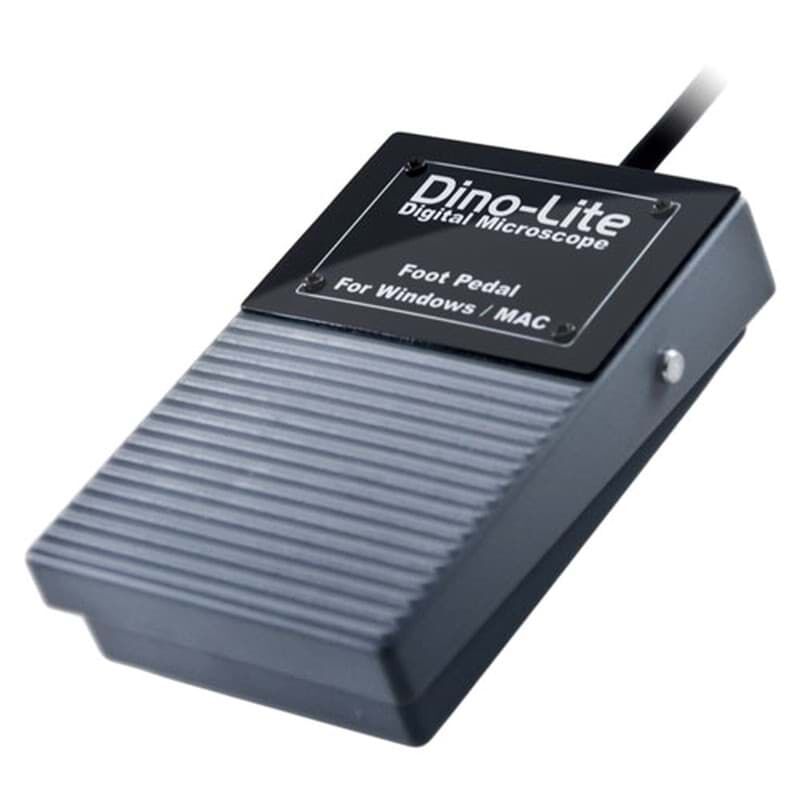 Fußpedal für Dino-Lite Mikroskope auf weißem Hintergrund.