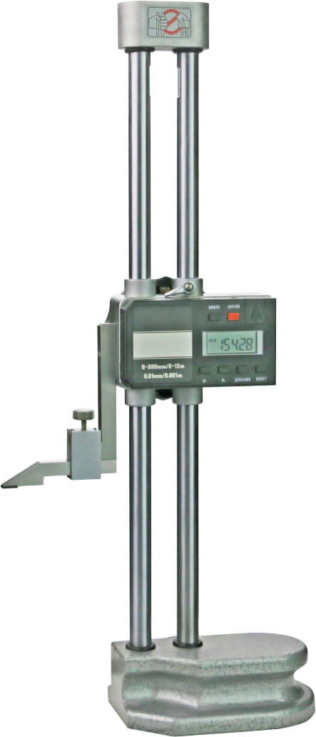 300 mm Digital‑Höhenreißer, Doppelsäule, Ablesung 0,01 mm, rostfreier Stahl, Handrad, Hartmetall‑Anreissnadel - Metav IndustryLine