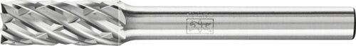 Hartmetall Frässtift Zylinderform Stirnverzahnung D.8mm, Schaft-Ø6mm, DIN 8033 - Vorderansicht, PFERD Logo