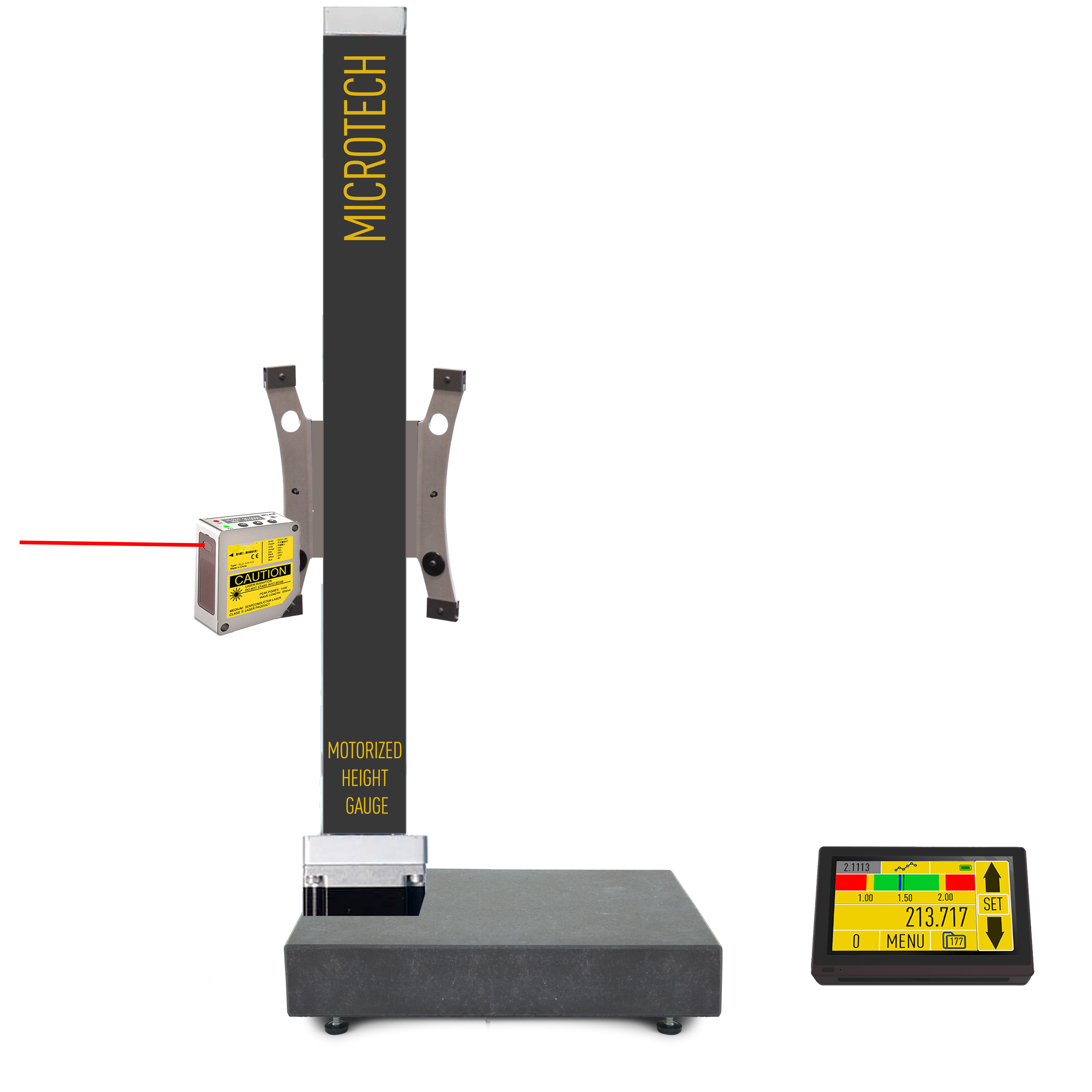 0-1000mm 2D Messmaschine, externes Display, Color 3.5" Touchscreen, Z:0,001mm/X:0,01mm, ISO 17025 Kalibrierung - Microtech Metrology