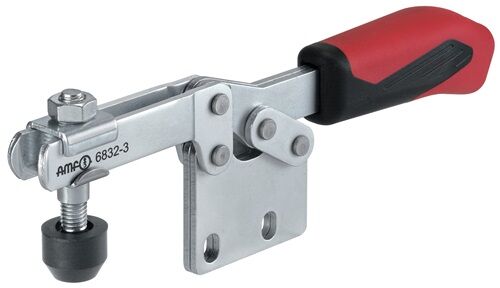 Schraubzwinge, Klemmbacke, Aluminium, Rot-Schwarz, Verstellbar