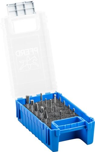 15mm Kleinfrässtiftsatz Hartmetall Schaft-Ø 3 mm in offener Kunststoffkassette von PFERD